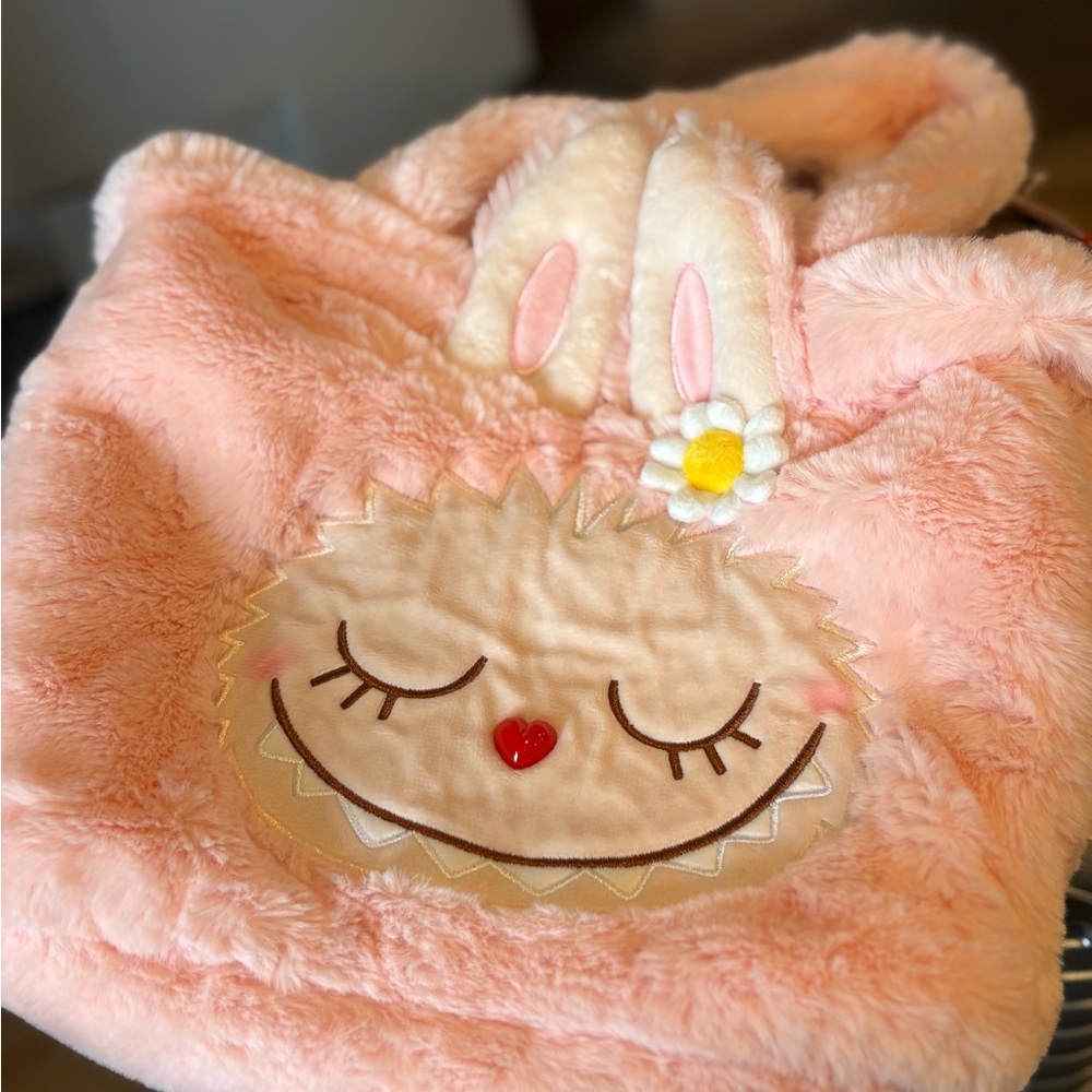 Popland Reversible Labubu/Mokoko Plush Tote.
